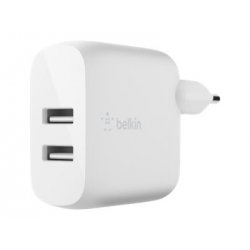 Belkin BoostCharge - Adaptador de alimentação - 24 Watt - 2 conectores de saída (USB) - branco WCE001VF1MWH