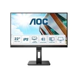 AOC 22P2DU - Monitor LED - 21.5" - 1920 x 1080 Full HD (1080p) @ 75 Hz - IPS - 250 cd/m² - 1000:1 - 4 ms - HDMI, DVI, VGA - alt