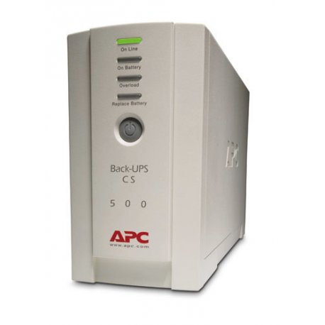 APC Back-UPS CS 500 - UPS - AC 230 V - 300 Watt - 500 VA - RS-232, USB - conectores de saída: 4 - bege BK500EI