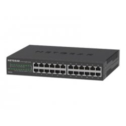 NETGEAR GS324v2 - Interruptor - sem gestão - 24 x 10/100/1000 - montável na parede, desktop, montável em trilho GS324-200EUS