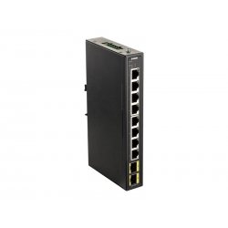 D-Link DIS 100G-10S - Interruptor - sem gestão - 8 x 10/100/1000 + 2 x 100/1000 SFP - montável em trilho DIN, montável na pared