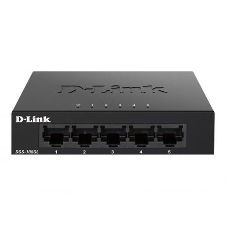 D-Link DGS 105GL - Interruptor - sem gestão - 5 x 10/100/1000 - desktop DGS-105GL/E