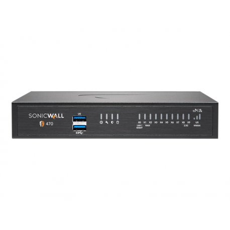 SonicWall TZ470 - Essential Edition - dispositivo de segurança - 1GbE, 2.5GbE - SonicWALL Secure Upgrade Plus Program (opção de