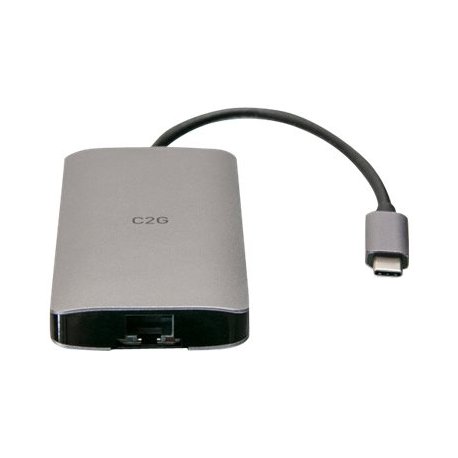 C2G USB-C® Mini Dock with HDMI, 2x USB-A, Ethernet, SD Card Reader, and USB-C Power Delivery up to 100W - 4K 30Hz - Estação de 