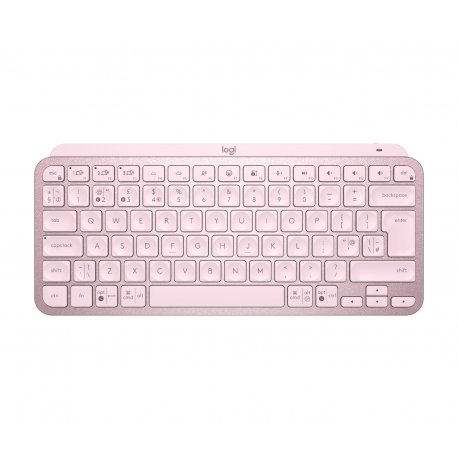 Logitech MX Keys Mini - Teclado - retroiluminação - Bluetooth - QWERTY - Reino Unido - rosa 920-010497