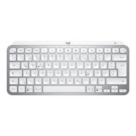 Logitech MX Keys Mini - Teclado - retroiluminação - sem fios - Bluetooth - QWERTZ - Alemão - cinza pálido 920-010480