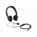 Kensington Hi-Fi Headphones with Mic - Auscultadores supra-aurais com microfonoe - no ouvido - com cabo - macaco de 3,5 mm K335