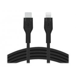 Belkin BOOST CHARGE - Cabo Lightning - 24 pin USB-C macho para Lightning macho - 1 m - preto CAA009BT1MBK