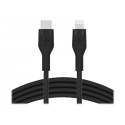 Belkin BOOST CHARGE - Cabo Lightning - 24 pin USB-C macho para Lightning macho - 2 m - preto CAA009BT2MBK