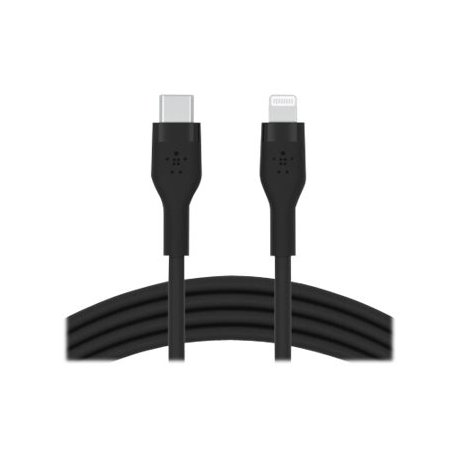 Belkin BOOST CHARGE - Cabo Lightning - 24 pin USB-C macho para Lightning macho - 2 m - preto CAA009BT2MBK