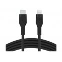 Belkin BOOST CHARGE - Cabo Lightning - 24 pin USB-C macho para Lightning macho - 2 m - preto CAA009BT2MBK