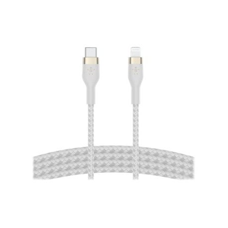 Belkin BOOST CHARGE - Cabo Lightning - 24 pin USB-C macho para Lightning macho - 1 m - branco CAA011BT1MWH