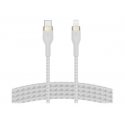 Belkin BOOST CHARGE - Cabo Lightning - 24 pin USB-C macho para Lightning macho - 1 m - branco CAA011BT1MWH