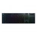 Logitech G G915 - Teclado - luz traseira - sem fios - USB, Bluetooth, 2.4 GHz - QWERTY - Português - interruptor: GL Tactile - 