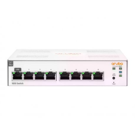 HPE Aruba Instant On 1830 8G Switch - Interruptor - inteligente - 8 x 10/100/1000 - desktop JL810AABB