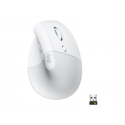 Logitech Lift for Business - Rato vertical - ergonómico - 6 botões - sem fios - Bluetooth, 2.4 GHz - recetor USB Logitech Logi 