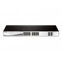 D-Link Web Smart DGS-1210-20 - Interruptor - 16 x 10/100/1000 + 4 x Gigabit SFP - desktop, montável em trilho - AC 100/230 V DG