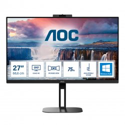 AOC Value-line Q27V5CW/BK - V5 series - monitor LED - 27" - 2560 x 1440 QHD @ 75 Hz - IPS - 300 cd/m² - 1000:1 - 4 ms - HDMI, D