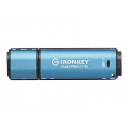 Kingston IronKey Vault Privacy 50 Series - Drive flash USB - encriptado - 32 GB - USB 3.2 Gen 1 - Compatível com TAA IKVP50/32G