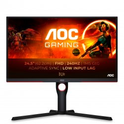 AOC Gaming 25G3ZM/BK - G3 Series - monitor LED - gaming - 25" (24.5" visível) - 1920 x 1080 Full HD (1080p) @ 240 Hz - VA - 300