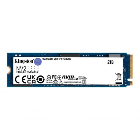 Kingston NV2 - SSD - 2 TB - interna - M.2 2280 - PCIe 4.0 x4 (NVMe) - para Intel Next Unit of Computing 12 Pro Kit - NUC12WSKi5