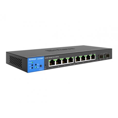 Linksys Business LGS310C - Interruptor - Administrado - 8 x 10/100/1000 + 2 x Gigabit SFP (ligação ascendente) - desktop - Comp