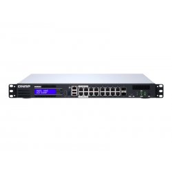 QNAP QGD-1600P - Interruptor - inteligente - 4 x 10/100/1000 (PoE++) + 10 x 10/100/1000 (PoE+) + 2 x combinado Gigabit SFP (PoE