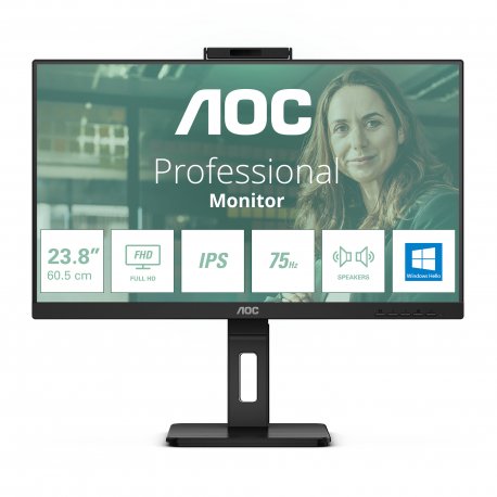 AOC Pro-line 24P3QW - P3 Series - monitor LED - 24" (23.8" visível) - 1920 x 1080 Full HD (1080p) @ 75 Hz - IPS - 300 cd/m² - 1