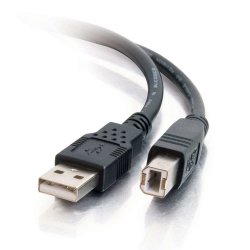 C2G 6.6ft USB A to USB B Cable - USB A to B Cable - USB 2.0 - Black - M/M - Cabo USB - USB (M) para USB Tipo B (M) - USB 2.0 - 