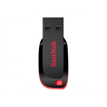 SanDisk Cruzer Blade - Drive flash USB - 32 GB - USB 2.0 - vermelho, preto suave SDCZ50-032G-B35