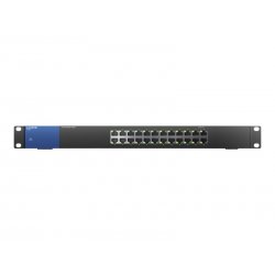 Linksys Business LGS124 - Interruptor - sem gestão - 24 x 10/100/1000 - montável em trilho - AC 100/230 V LGS124-EU