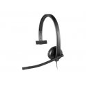 Logitech USB Headset H570e - Auscultadores - no ouvido - com cabo 981-000571