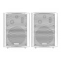 VISION Professional Pair 5.25" Wall Speakers - LIFETIME WARRANTY - 50 Watt power handling - 3-way with Bass reflex - horizontal