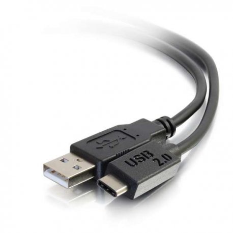 C2G 2m USB 2.0 USB Type C to USB A Cable M/M - USB C Cable Black - Cabo USB - USB (M) para 24 pin USB-C (M) - USB 2.0 - 2 m - m