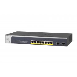 NETGEAR Smart GS510TPP - Interruptor - L3 Lite - inteligente - 8 x 10/100/1000 (PoE+) + 2 x SFP - desktop, montável em trilho -