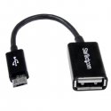 StarTech.com 5in Micro USB to USB OTG Host Adapter - Micro USB Male to USB A Female On-The-GO Host Cable Adapter (UUSBOTG) - Ad