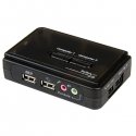 StarTech.com 2 Port USB VGA KVM Switch - Single VGA - Hot-key & Audio Support - 2048x1536 @60Hz KVM Switch - KVM Video Switch (