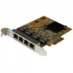 StarTech.com 4 Port Gigabit NIC PCIe Network Card - Quad Port Adapter (ST1000SPEX43) - Adaptador de rede - PCIe - Gigabit Ether