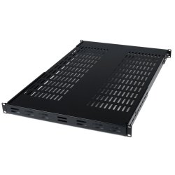 StarTech.com 1U Adjustable Vented Server Rack Mount Shelf - 175lbs - 19.5 to 38in Deep Universal Tray for 19" AV/ Network Equip