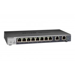 NETGEAR Plus GS110EMX - Interruptor - inteligente - 8 x 1000Base-T + 2 x 100/1000/2,5G/5G/10G (ligação ascendente) - desktop, m