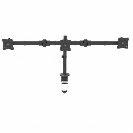 StarTech.com Desk Mount Triple Monitor Arm, Ergonomic VESA 3 Monitor Mount up to 27", Articulating & Height Adjustable Pole Mou