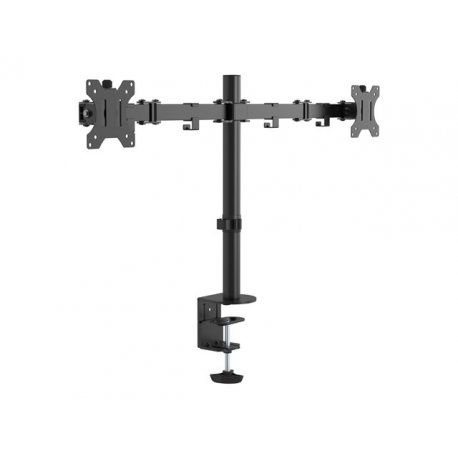 VISION Monitor Dual Desk Post Mount - LIFETIME WARRANTY - fits display 13-27" with VESA sizes 75 x 75 or 100 x 100 - 2-part arm