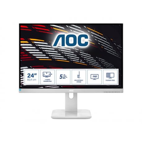 AOC 24P1/GR - Monitor LED - 23.8" - 1920 x 1080 Full HD (1080p) @ 60 Hz - IPS - 250 cd/m² - 1000:1 - 5 ms - HDMI, DVI, DisplayP