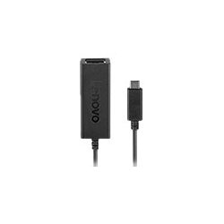 Lenovo USB-C to Ethernet Adapter - Adaptador de rede - USB-C - Gigabit Ethernet x 1 - preto 4X90S91831