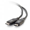 C2G 1.8m (6ft) USB C Cable - USB 2.0 (5A) - M/M USB Type C Cable - Black - Cabo USB - 24 pin USB-C (M) para 24 pin USB-C (M) - 