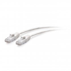 C2G 5ft (1.5m) Cat6a Snagless Unshielded (UTP) Slim Ethernet Network Patch Cable - White - Cabo patch - RJ-45 (M) para RJ-45 (M