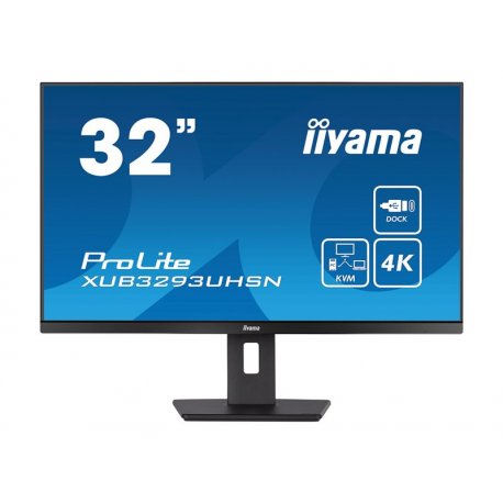 iiyama ProLite XUB3293UHSN-B5 - Monitor LED - 32" (31.5" visível) - 3840 x 2160 4K @ 60 Hz - IPS - 350 cd/m² - 1000:1 - 4 ms - 