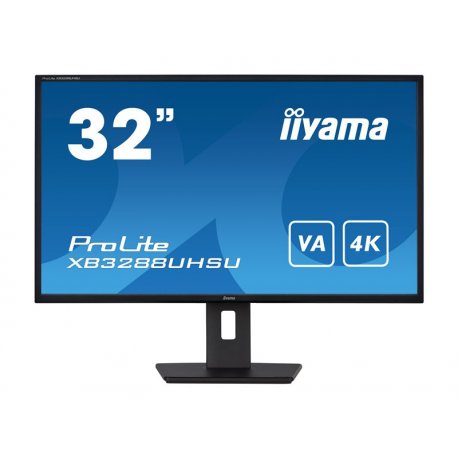 iiyama ProLite XB3288UHSU-B5 - Monitor LED - 32" (31.5" visível) - 3840 x 2160 4K @ 60 Hz - VA - 300 cd/m² - 3000:1 - 3 ms - 2x