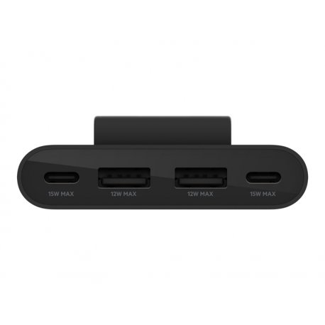 Belkin BoostCharge - Faixa de carregamento - 4 conectores de saída (2 x USB-C, 2 x USB) - preto BUZ001BT2MBKB7