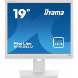 iiyama ProLite B1980D-W5 - Monitor LED - 19" - 1280 x 1024 @ 60 Hz - TN - 250 cd/m² - 1000:1 - 5 ms - DVI, VGA - branco mate B1